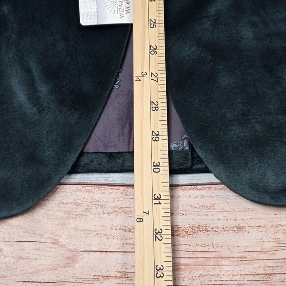 Harry Potter Wizarding World Slytherin 40R Mens Green Velvet Jacket - Picture 10 of 11